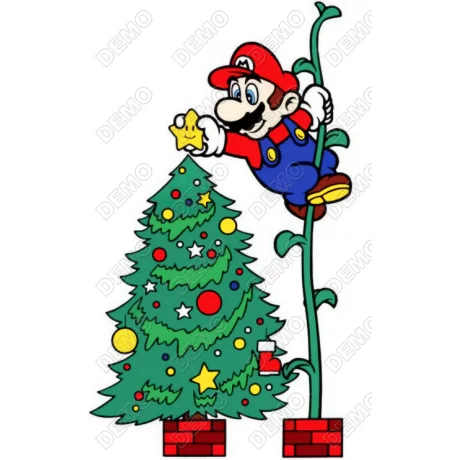 Christmas Super Mario DTF Iron on Transfer - Ready to Press Christmas Super Mario DTF Iron on Transfer - Ready to Press