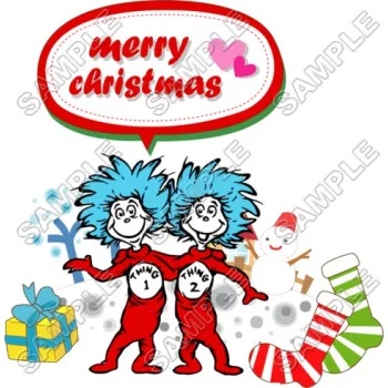 ~ Christmas  Thing 1, 2  ~  DTF Iron on Transfer - Ready to Press #76
