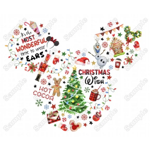 Christmas Tree Disney World Mickey DTF Iron on Transfer - Ready to Press Christmas Tree Disney World Mickey DTF Iron on Transfer - Ready to Press