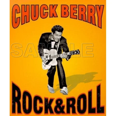 Chuck Berry DTF Iron on Transfer - Ready to Press #1 Chuck Berry DTF Iron on Transfer - Ready to Press #1