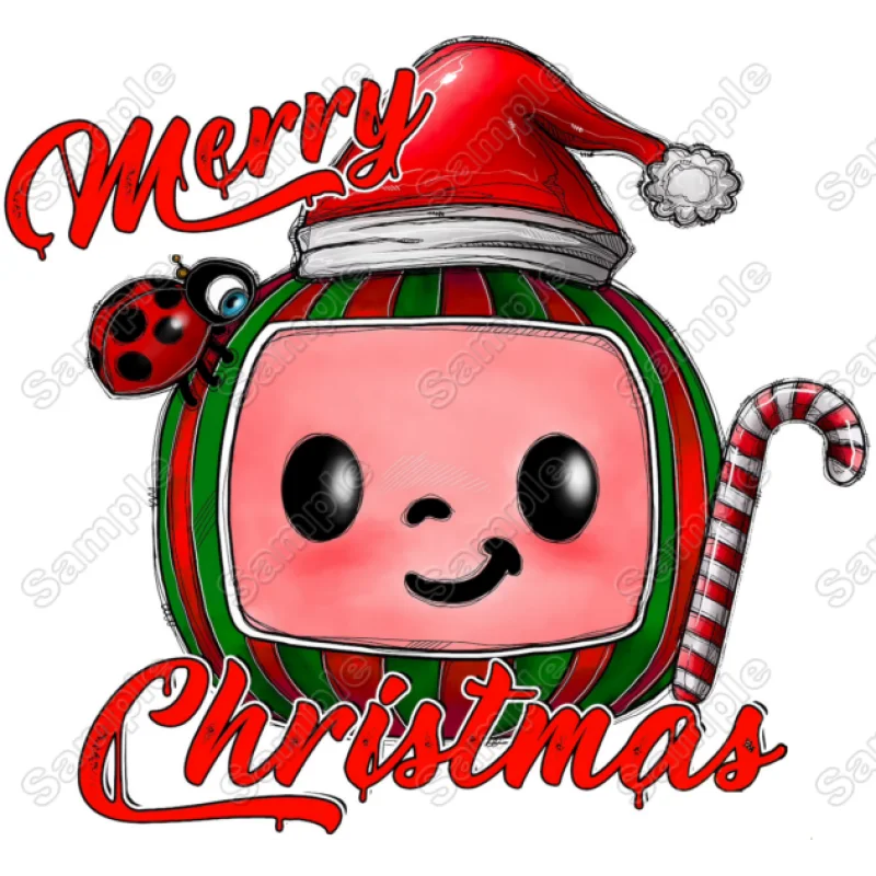 Cocomelon Christmas DTF Heat Iron On Transfer Cocomelon Christmas DTF Heat Iron On Transfer