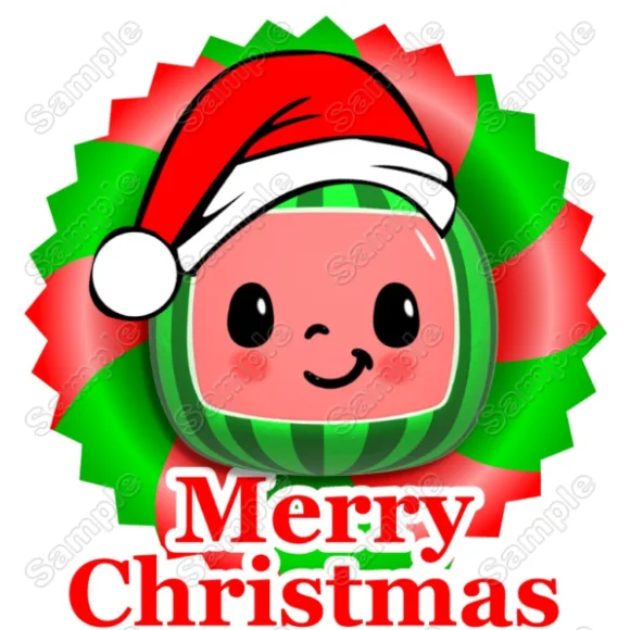 Cocomelon Merry Christmas DTF Iron on Transfer - Ready to Press #1 Cocomelon Merry Christmas DTF Iron on Transfer - Ready to Press #1