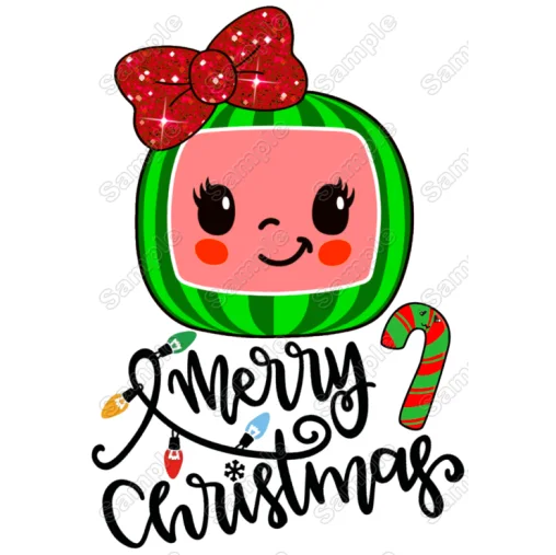 Cocomelon Merry Christmas DTF Iron on Transfer - Ready to Press #2 Cocomelon Merry Christmas DTF Iron on Transfer - Ready to Press #2