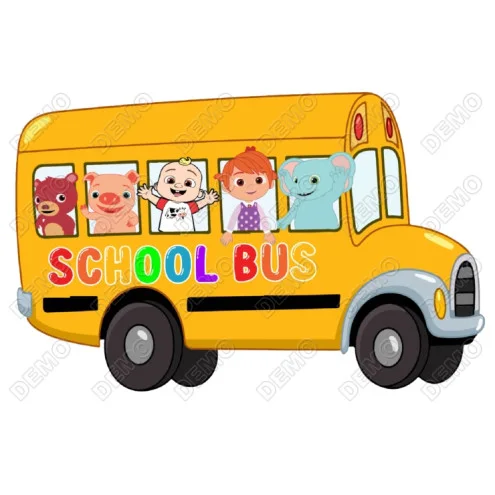 Cocomelon School Bus  DTF Iron on Transfer - Ready to Press