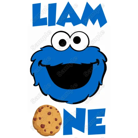Cookie Monster Custom Name DTF Iron on Transfer Cookie Monster Custom Name DTF Iron on Transfer