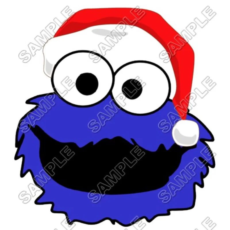 Cookie Monster Santa Christmas DTF Iron on Transfer - Ready to Press #52 Cookie Monster Santa Christmas DTF Iron on Transfer - Ready to Press #52
