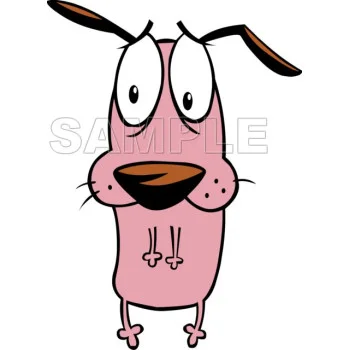 Courage Cowardly Dog DTF Iron on Transfer - Ready to Press #1