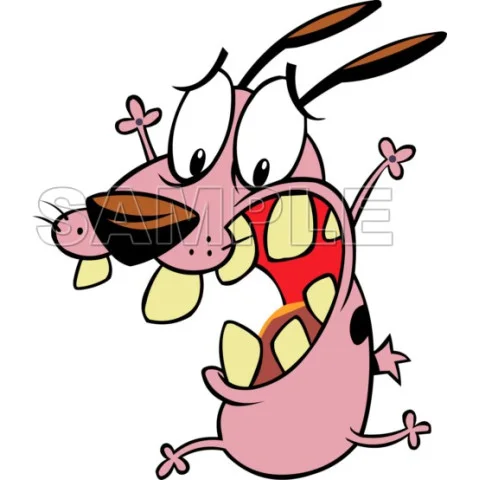 Courage Cowardly Dog DTF Iron on Transfer - Ready to Press #4 Courage Cowardly Dog DTF Iron on Transfer - Ready to Press #4