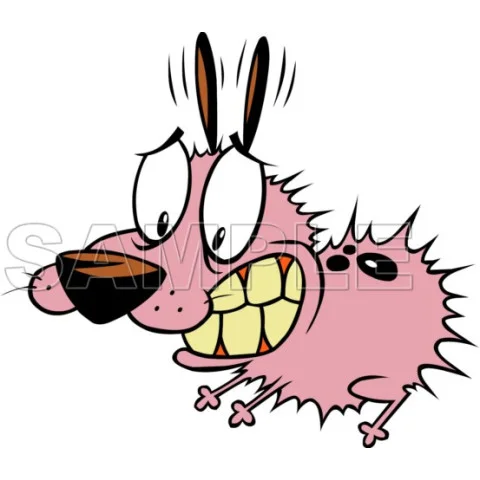 Courage Cowardly Dog DTF Iron on Transfer - Ready to Press #5 Courage Cowardly Dog DTF Iron on Transfer - Ready to Press #5