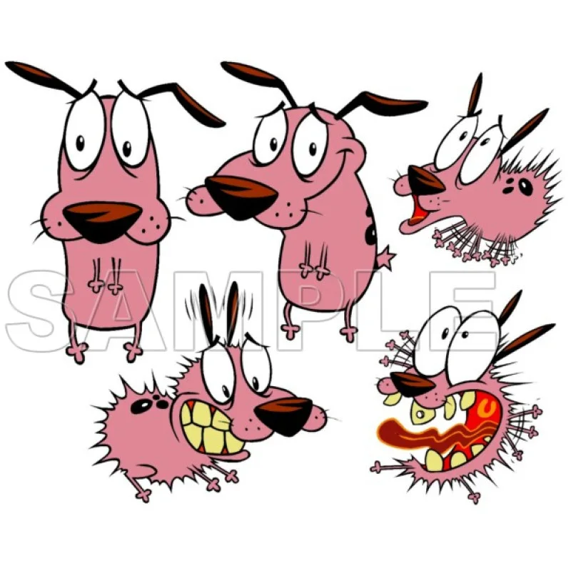 Courage Cowardly Dog DTF Iron on Transfer - Ready to Press #6 Courage Cowardly Dog DTF Iron on Transfer - Ready to Press #6