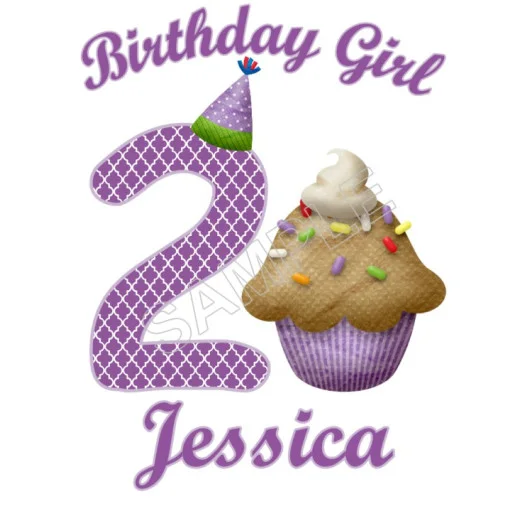 Cupcake  Birthday  Personalized  Custom  DTF Iron on Transfer - Ready to Press #1