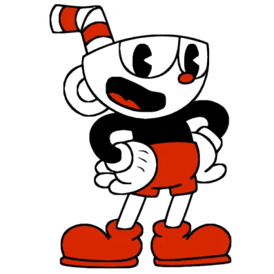 Cuphead Mugman  Game  DTF Iron on Transfer  - Ready to Press #2
