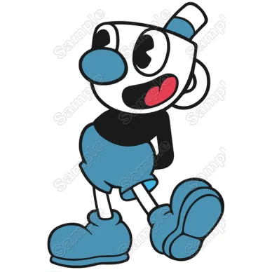 Cuphead Mugman Game DTF Iron on Transfer - Ready to Press Cuphead Mugman Game DTF Iron on Transfer - Ready to Press