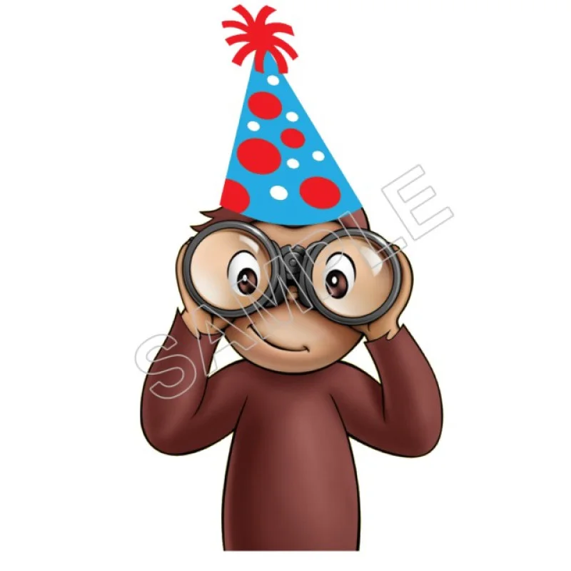 Curious George Birthday DTF Iron on Transfer - Ready to Press #57 Curious George Birthday DTF Iron on Transfer - Ready to Press #57