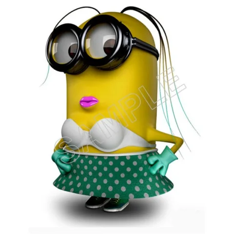 Despicable Me Female Minion DTF Iron on Transfer - Ready to Press #50 Despicable Me Female Minion DTF Iron on Transfer - Ready to Press #50