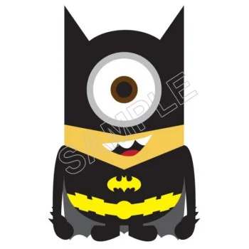 Despicable Me Minion Batman DTF Iron on Transfer  - Ready to Press  #57