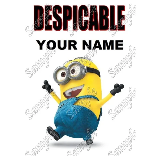 Despicable Me Minion Custom Personalized DTF Iron on Transfer - Ready to Press #89 Despicable Me Minion Custom Personalized DTF Iron on Transfer - Ready to Press #89