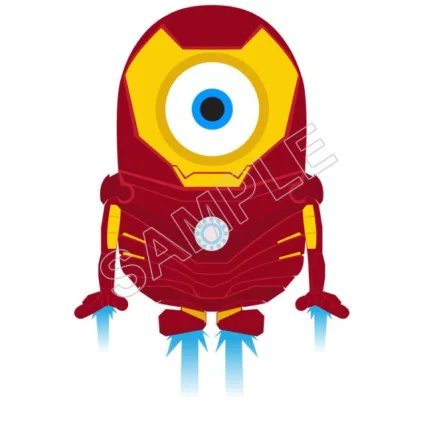 Despicable Me Minion Iron Man DTF Iron on Transfer - Ready to Press #56 Despicable Me Minion Iron Man DTF Iron on Transfer - Ready to Press #56