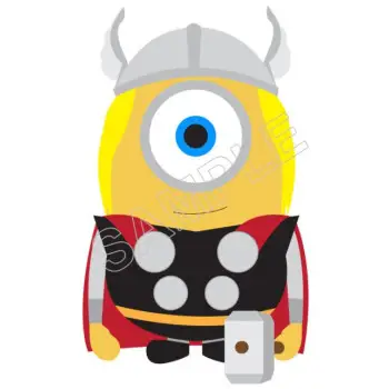 Despicable Me Minion Thor  DTF Iron on Transfer  - Ready to Press  #54