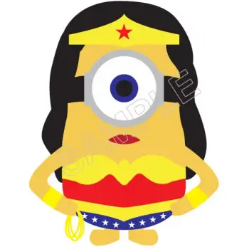 Despicable Me Minion Wonder Woman DTF Iron on Transfer  - Ready to Press  #55