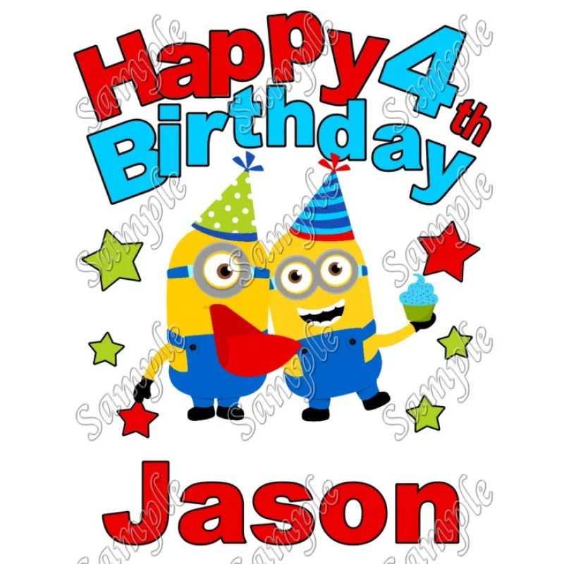 Despicable me Minion Birthday Personalized Custom DTF Iron on Transfer - Ready to Press #38 Despicable me Minion Birthday Personalized Custom DTF Iron on Transfer - Ready to Press #38