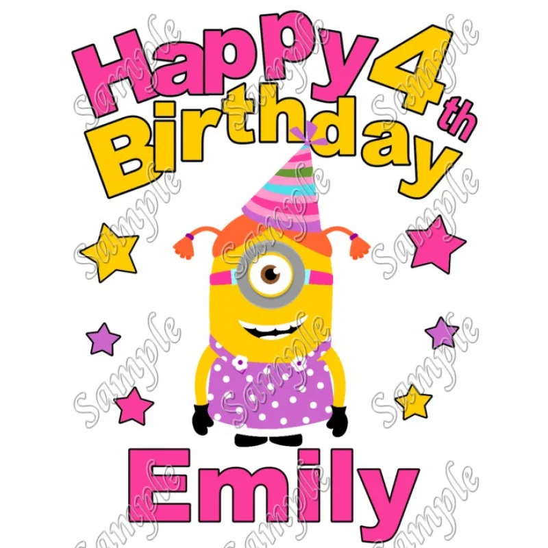 Despicable me Minion Birthday Personalized Custom DTF Iron on Transfer - Ready to Press #40 Despicable me Minion Birthday Personalized Custom DTF Iron on Transfer - Ready to Press #40