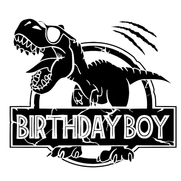 Dinosaur Birthday Boy Iron On Transfer Vinyl HTV #1 Dinosaur Birthday Boy Iron On Transfer Vinyl HTV #1