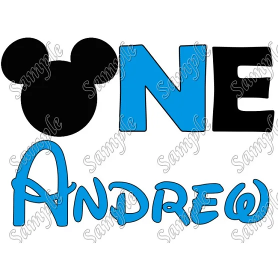 Disney Birthday Personalized Mickey Mouse for boy Iron on Transfer - Ready to Press #1 Disney Birthday Personalized Mickey Mouse for boy Iron on Transfer - Ready to Press #1