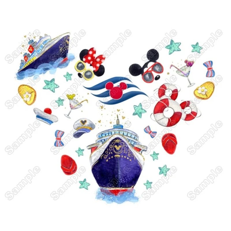 Disney Cruise Vacation Ship Heat Iron on Transfer - Ready to Press Disney Cruise Vacation Ship Heat Iron on Transfer - Ready to Press