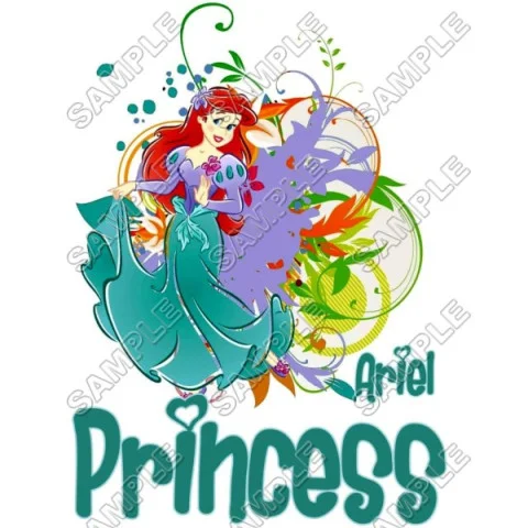 Disney Princess Ariel Little Mermaid  DTF Iron on Transfer - Ready to Press #4
