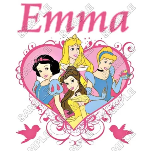 Disney Princess  Personalized  Custom  DTF Iron on Transfer - Ready to Press #16