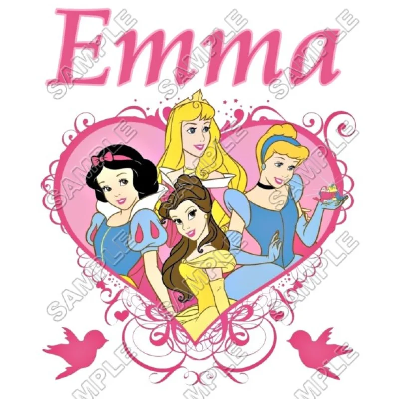 Disney Princess Personalized Custom DTF Iron on Transfer - Ready to Press #16 Disney Princess Personalized Custom DTF Iron on Transfer - Ready to Press #16