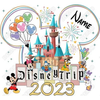 Disney Trip  Vacation Custom Name DTF Iron on Transfer - Ready to Press 