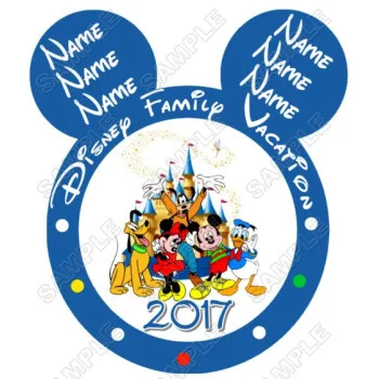 Disney World Disneyland Vacation  Personalized  Custom  DTF Iron on Transfer - Ready to Press #1