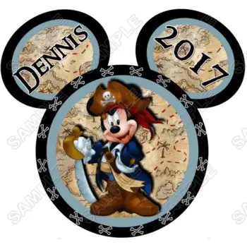 Disney World Vacation Minnie  Mouse Pirate  Custom  Personalized  DTF Iron on Transfer - Ready to Press #32