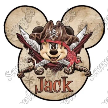 Disney World Vacation Pirate Custom Personalized  DTF Iron on Transfer - Ready to Press #41