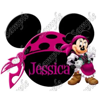 Disney World Vacation Pirate Custom Personalized  DTF Iron on Transfer - Ready to Press #44
