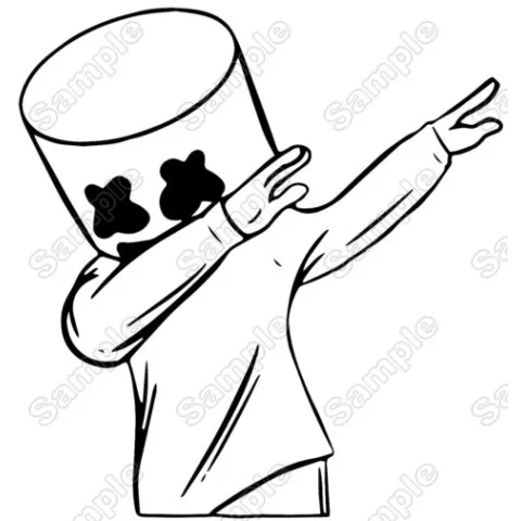 Dj Marshmello DTF Iron on Transfer - Ready to Press #3 Dj Marshmello DTF Iron on Transfer - Ready to Press #3