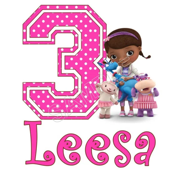 Doc McStuffins Birthday Personalized Custom DTF Iron on Transfer - Ready to Press #71 Doc McStuffins Birthday Personalized Custom DTF Iron on Transfer - Ready to Press #71