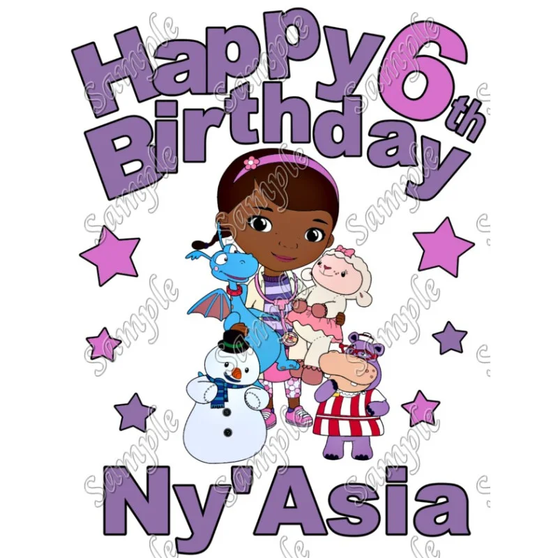 Doc McStuffins Birthday Personalized Custom Shirt Iron on Transfer - Ready to Press #11 Doc McStuffins Birthday Personalized Custom Shirt Iron on Transfer - Ready to Press #11