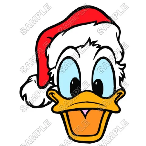 Donald Duck Santa Christmas DTF Iron on Transfer - Ready to Press #51 Donald Duck Santa Christmas DTF Iron on Transfer - Ready to Press #51