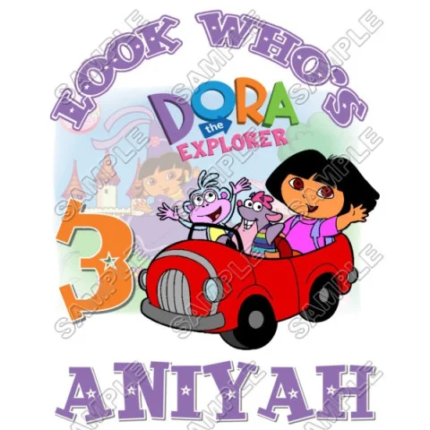Dora Birthday Personalized Custom DTF Iron on Transfer - Ready to Press #15 Dora Birthday Personalized Custom DTF Iron on Transfer - Ready to Press #15