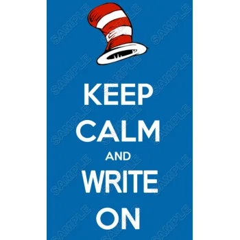 Dr. Seuss Read Across America  keep calm and write on  Shirt Iron on Transfer  - Ready to Press  #90