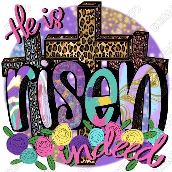 Easter He is Risen DTF Heat Iron on Transfer - Ready to Press