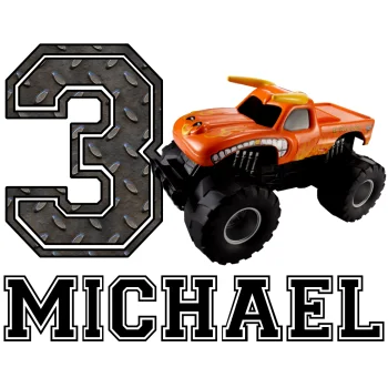 El Toro Loco Monster Jam Birthday  Personalized  Custom  DTF Iron on Transfer - Ready to Press #2