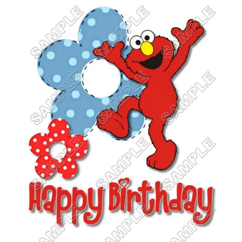 Elmo Birthday DTF Iron on Transfer - Ready to Press #6 Elmo Birthday DTF Iron on Transfer - Ready to Press #6