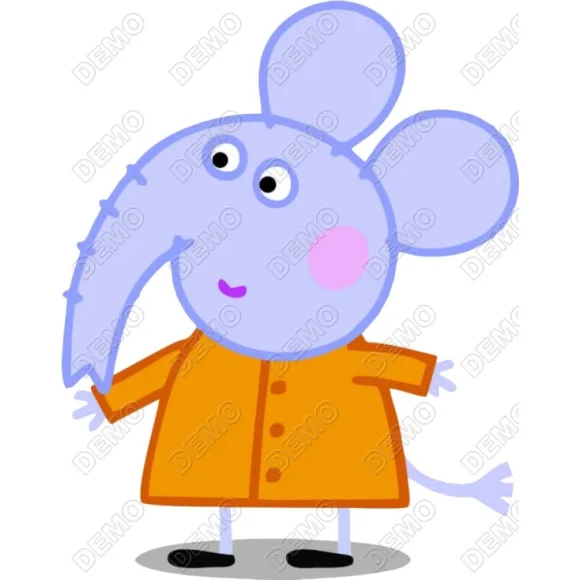 Emily Elephant Peppa DTF Iron on Transfer - Ready to Press Emily Elephant Peppa DTF Iron on Transfer - Ready to Press
