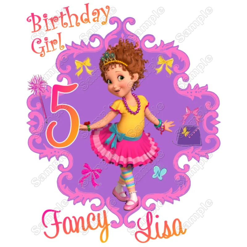 Fancy Nancy Personalized Family Custom DTF Iron on Transfer - Ready to Press #7 Fancy Nancy Personalized Family Custom DTF Iron on Transfer - Ready to Press #7