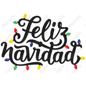 Feliz Navidad Christmas DTF Iron on Transfer - Ready to Press #1
