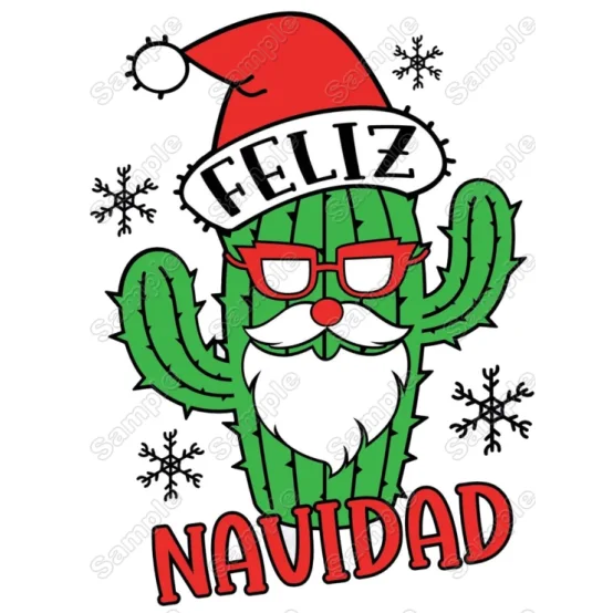 Feliz Navidad Christmas DTF Iron on Transfer - Ready to Press Feliz Navidad Christmas DTF Iron on Transfer - Ready to Press